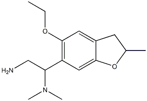 N-[2-amino-1-(5-ethoxy-2-methyl-2,3-dihydro-1-benzofuran-6-yl)ethyl]-N,N-dimethylamine Struktur