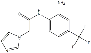 N-[2-amino-4-(trifluoromethyl)phenyl]-2-(1H-imidazol-1-yl)acetamide Struktur