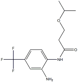 N-[2-amino-4-(trifluoromethyl)phenyl]-3-(propan-2-yloxy)propanamide Struktur