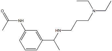 N-[3-(1-{[3-(diethylamino)propyl]amino}ethyl)phenyl]acetamide Struktur