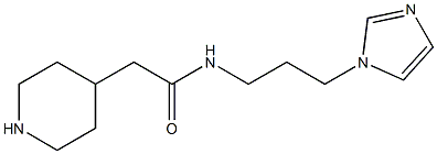 N-[3-(1H-imidazol-1-yl)propyl]-2-(piperidin-4-yl)acetamide Struktur