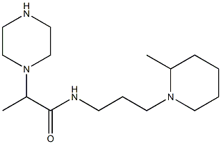 N-[3-(2-methylpiperidin-1-yl)propyl]-2-(piperazin-1-yl)propanamide Struktur