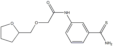 N-[3-(aminocarbonothioyl)phenyl]-2-(tetrahydrofuran-2-ylmethoxy)acetamide Struktur