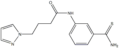 N-[3-(aminocarbonothioyl)phenyl]-4-(1H-pyrazol-1-yl)butanamide Struktur