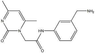 N-[3-(aminomethyl)phenyl]-2-(4,6-dimethyl-2-oxopyrimidin-1(2H)-yl)acetamide Struktur