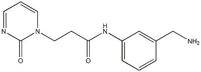 N-[3-(aminomethyl)phenyl]-3-(2-oxopyrimidin-1(2H)-yl)propanamide Struktur