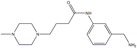 N-[3-(aminomethyl)phenyl]-4-(4-methylpiperazin-1-yl)butanamide Struktur