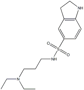 N-[3-(diethylamino)propyl]-2,3-dihydro-1H-indole-5-sulfonamide Struktur