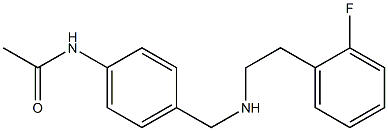 N-[4-({[2-(2-fluorophenyl)ethyl]amino}methyl)phenyl]acetamide Struktur