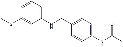 N-[4-({[3-(methylsulfanyl)phenyl]amino}methyl)phenyl]acetamide Struktur