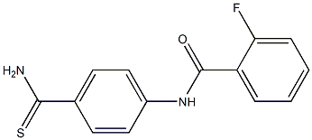 N-[4-(aminocarbonothioyl)phenyl]-2-fluorobenzamide Struktur