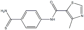 N-[4-(aminocarbonothioyl)phenyl]-4-methyl-1,3-thiazole-5-carboxamide Struktur