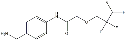 N-[4-(aminomethyl)phenyl]-2-(2,2,3,3-tetrafluoropropoxy)acetamide Struktur