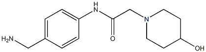 N-[4-(aminomethyl)phenyl]-2-(4-hydroxypiperidin-1-yl)acetamide Struktur