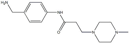 N-[4-(aminomethyl)phenyl]-3-(4-methylpiperazin-1-yl)propanamide Struktur