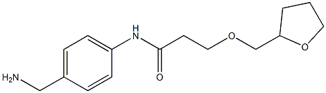 N-[4-(aminomethyl)phenyl]-3-(oxolan-2-ylmethoxy)propanamide Struktur