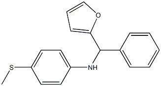 N-[furan-2-yl(phenyl)methyl]-4-(methylsulfanyl)aniline Struktur