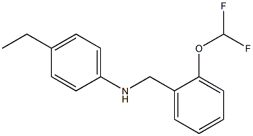 N-{[2-(difluoromethoxy)phenyl]methyl}-4-ethylaniline Struktur