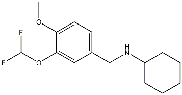 N-{[3-(difluoromethoxy)-4-methoxyphenyl]methyl}cyclohexanamine Struktur