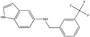 N-{[3-(trifluoromethyl)phenyl]methyl}-1H-indol-5-amine Struktur