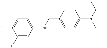 N-{[4-(diethylamino)phenyl]methyl}-3,4-difluoroaniline Struktur