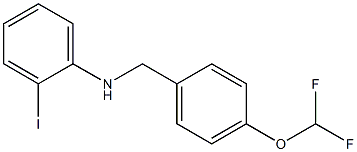 N-{[4-(difluoromethoxy)phenyl]methyl}-2-iodoaniline Struktur