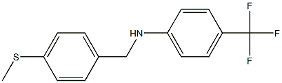 N-{[4-(methylsulfanyl)phenyl]methyl}-4-(trifluoromethyl)aniline Struktur