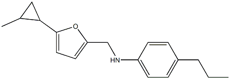 N-{[5-(2-methylcyclopropyl)furan-2-yl]methyl}-4-propylaniline Struktur