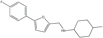 N-{[5-(4-fluorophenyl)furan-2-yl]methyl}-4-methylcyclohexan-1-amine Struktur