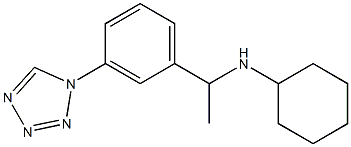 N-{1-[3-(1H-1,2,3,4-tetrazol-1-yl)phenyl]ethyl}cyclohexanamine Struktur