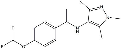 N-{1-[4-(difluoromethoxy)phenyl]ethyl}-1,3,5-trimethyl-1H-pyrazol-4-amine Struktur