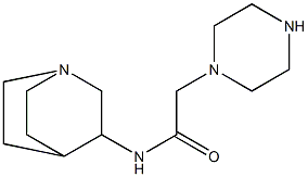 N-{1-azabicyclo[2.2.2]octan-3-yl}-2-(piperazin-1-yl)acetamide Struktur