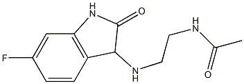 N-{2-[(6-fluoro-2-oxo-2,3-dihydro-1H-indol-3-yl)amino]ethyl}acetamide Struktur