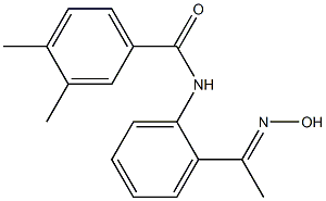 N-{2-[1-(hydroxyimino)ethyl]phenyl}-3,4-dimethylbenzamide Struktur