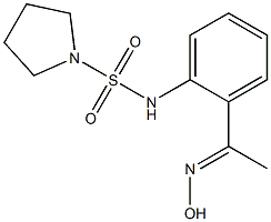 N-{2-[1-(hydroxyimino)ethyl]phenyl}pyrrolidine-1-sulfonamide Struktur