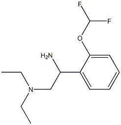 N-{2-amino-2-[2-(difluoromethoxy)phenyl]ethyl}-N,N-diethylamine Struktur