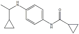 N-{4-[(1-cyclopropylethyl)amino]phenyl}cyclopropanecarboxamide Struktur