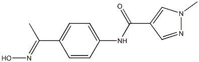 N-{4-[1-(hydroxyimino)ethyl]phenyl}-1-methyl-1H-pyrazole-4-carboxamide Struktur