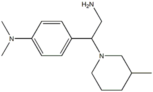 N-{4-[2-amino-1-(3-methylpiperidin-1-yl)ethyl]phenyl}-N,N-dimethylamine Struktur