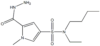 N-butyl-N-ethyl-5-(hydrazinocarbonyl)-1-methyl-1H-pyrrole-3-sulfonamide Struktur