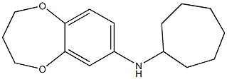 N-cycloheptyl-3,4-dihydro-2H-1,5-benzodioxepin-7-amine Struktur