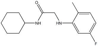 N-cyclohexyl-2-[(5-fluoro-2-methylphenyl)amino]acetamide Struktur