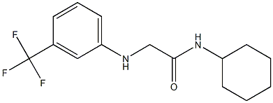 N-cyclohexyl-2-{[3-(trifluoromethyl)phenyl]amino}acetamide Struktur