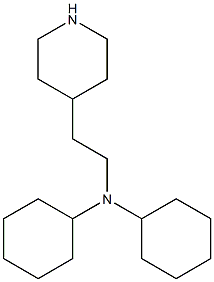 N-cyclohexyl-N-[2-(piperidin-4-yl)ethyl]cyclohexanamine Struktur