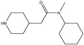 N-cyclohexyl-N-methyl-2-piperidin-4-ylacetamide Struktur