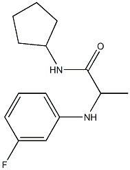 N-cyclopentyl-2-[(3-fluorophenyl)amino]propanamide Struktur