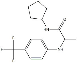 N-cyclopentyl-2-{[4-(trifluoromethyl)phenyl]amino}propanamide Struktur