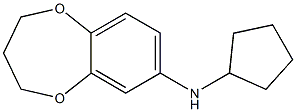 N-cyclopentyl-3,4-dihydro-2H-1,5-benzodioxepin-7-amine Struktur