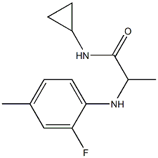 N-cyclopropyl-2-[(2-fluoro-4-methylphenyl)amino]propanamide Struktur