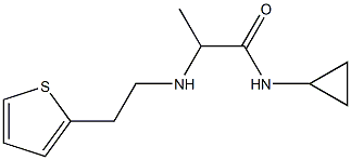 N-cyclopropyl-2-{[2-(thiophen-2-yl)ethyl]amino}propanamide Struktur